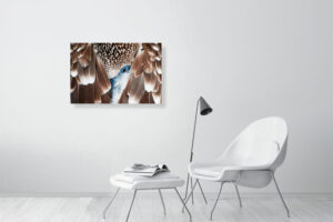 sleep with one eye open - 80cm x 53cm